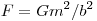 F = Gm^2 /b^2 