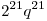 2^{21} q^{21}