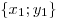 \{ x_1 ;y_1 \}