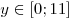 y \in \left[ {0;11} \right]