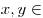 x, y \in x, y \in