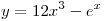 y = 12x^3 - e^x