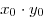 x_0  \cdot y_0
