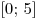 [0;\,5]