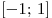 [- 1;\,1]
