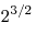 2^{3/2}