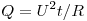 Q = U^2 t/R