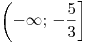 \left( { - \infty ;\, - \frac{5}{3}} \right]