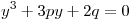 y^3  + 3py + 2q = 0