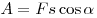 A = F s \cos \alpha 