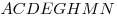 ACDEGHMN
