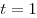 t = 1