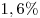1,6\%