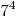 7^4