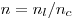 n = n_l /n_c 