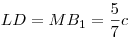 LD = MB_1  = \frac {5}{7} c