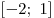 
[ - 2;\,\,1]
