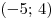 ( - 5;\,4)