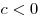 c < 0