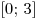 [0;\,3]