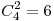 C_4^2 = 6