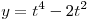 y = t^4  - 2t^2 
