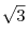 \sqrt 3