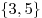 \{ 3,5\} 