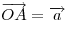 \overrightarrow {OA}  = \overrightarrow a