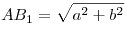 AB_1 = \sqrt {a^2  + b^2 }
