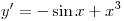 
y' =  - \sin x + x^3
