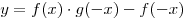 y = f(x) \cdot g( - x) - f( - x)