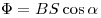  \Phi = BS \cos \alpha 