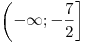 \left( -\infty; -\frac{7}{2} \right]