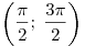 \left(\frac{\pi}{2};\;\frac{3\pi}{2}\right)