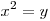 x^2 = y
