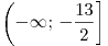 \left( { - \infty ;\, - \frac{{13}}{2}} \right]
