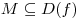 M \subseteq D(f)
