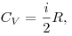 C_V = \frac{i}{2}R, C_V = \frac{i}{2}R,