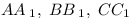 AA_{\;1}, \;BB_{\;1}, \;CC_1