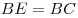 BE = BC