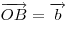 \overrightarrow {OB}  = \overrightarrow b