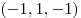 \left( { - 1,1, - 1} \right)