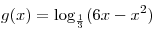 g(x) = \log _{\frac{1}{3}} (6x - x^2 )