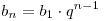 b_n = b_1 \cdot q^{n - 1}