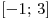 [ - 1;\,3]
