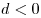d < 0