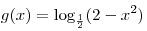 g(x) = \log
_{\frac{1}{2}} (2 - x^2 )