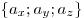 \{ a_x ;a_y ;a_z \} 