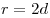 r = 2d